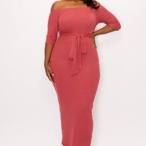 NWT Plus Off-the-shoulder bodycon